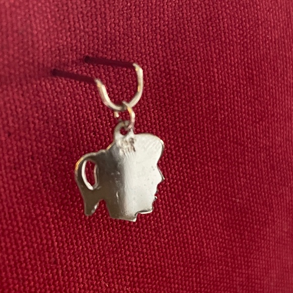 VTG I Paye & Baker I Sterling Silver I Girl Silhouette Profile Small Flat Charm - Picture 13 of 15